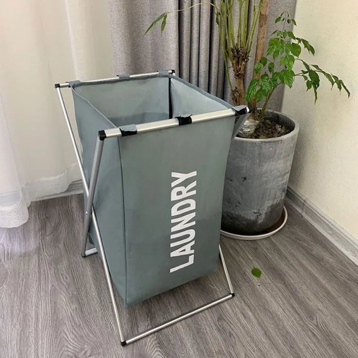Large 3-Section Laundry Hamper - Foldable & Durable Storage